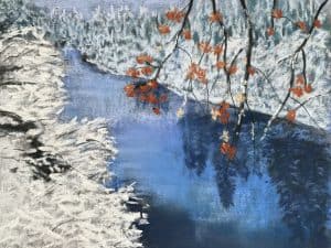 Brown Diamonds Soft pastels on card Limited Edition Print Art Just by Joan