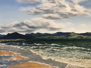 Hidden Sands Newborough Anglesey Oil on Canvas Limited Edition Print by Art Just by Joan