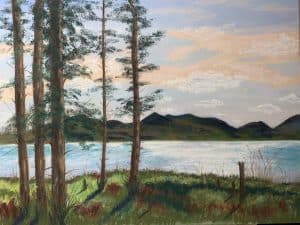 Sentry Duty Newborough Forest Beach Anglesey Pan Pastels and Soft Pastels on Pastelboard Limited Edition Print Art Just by Joan